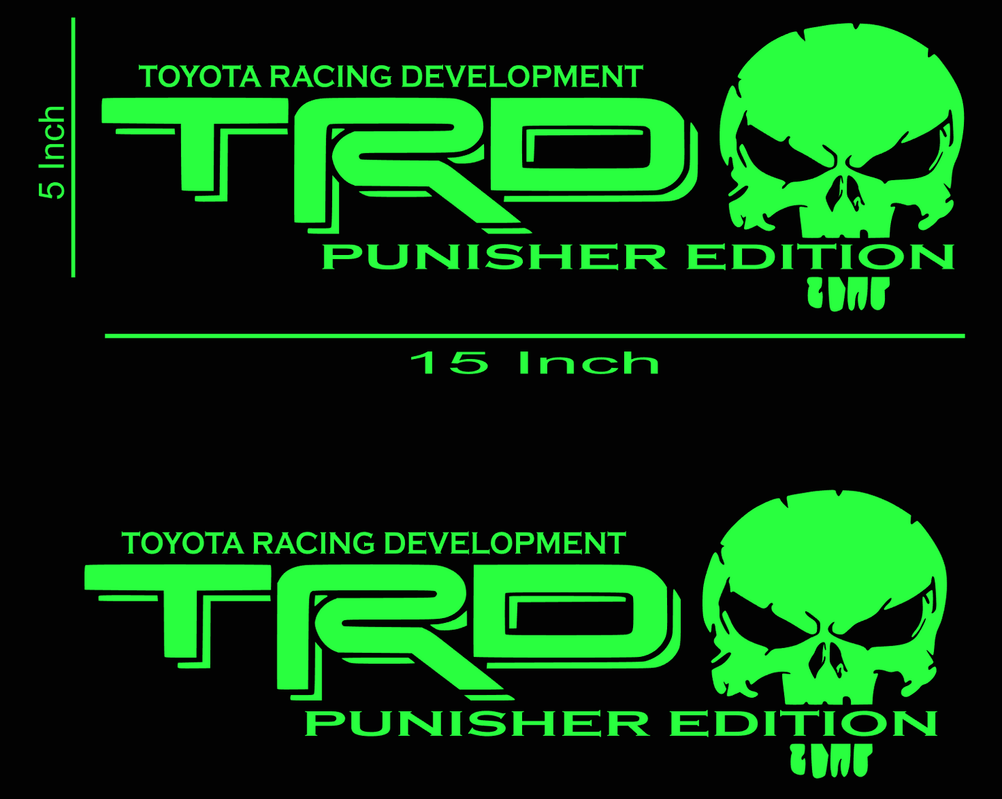 Toyota TRD Punisher Edition Side Bed Decals