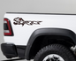 Dodge Ram TRX With Raptor Head Truck Bed Side Decal 2 pcs
